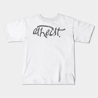 Atheist Paint Script by Tai's Tees Kids T-Shirt